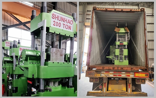 shunhao 200 ton otomatik bölünmüş fincan kalıplama makinesi sevkiyatı