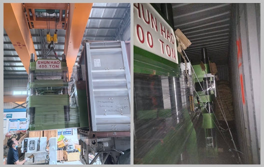 Shunhao Fabrika Otomatik Melamin Sofra Kalıplama Makineleri Sevkiyatı