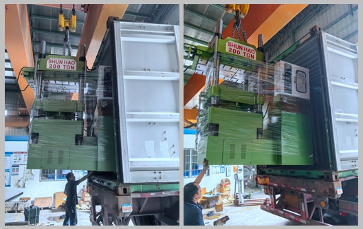 Shunhao 200 Ton Melamin Sofra Takımı Kalıplama Makineleri Sevkiyatı
